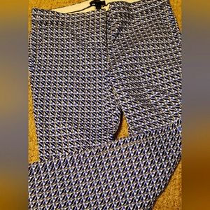 J Crew Campbell Capri Abstract Wave Print size 6 Inseam 26in ankle length